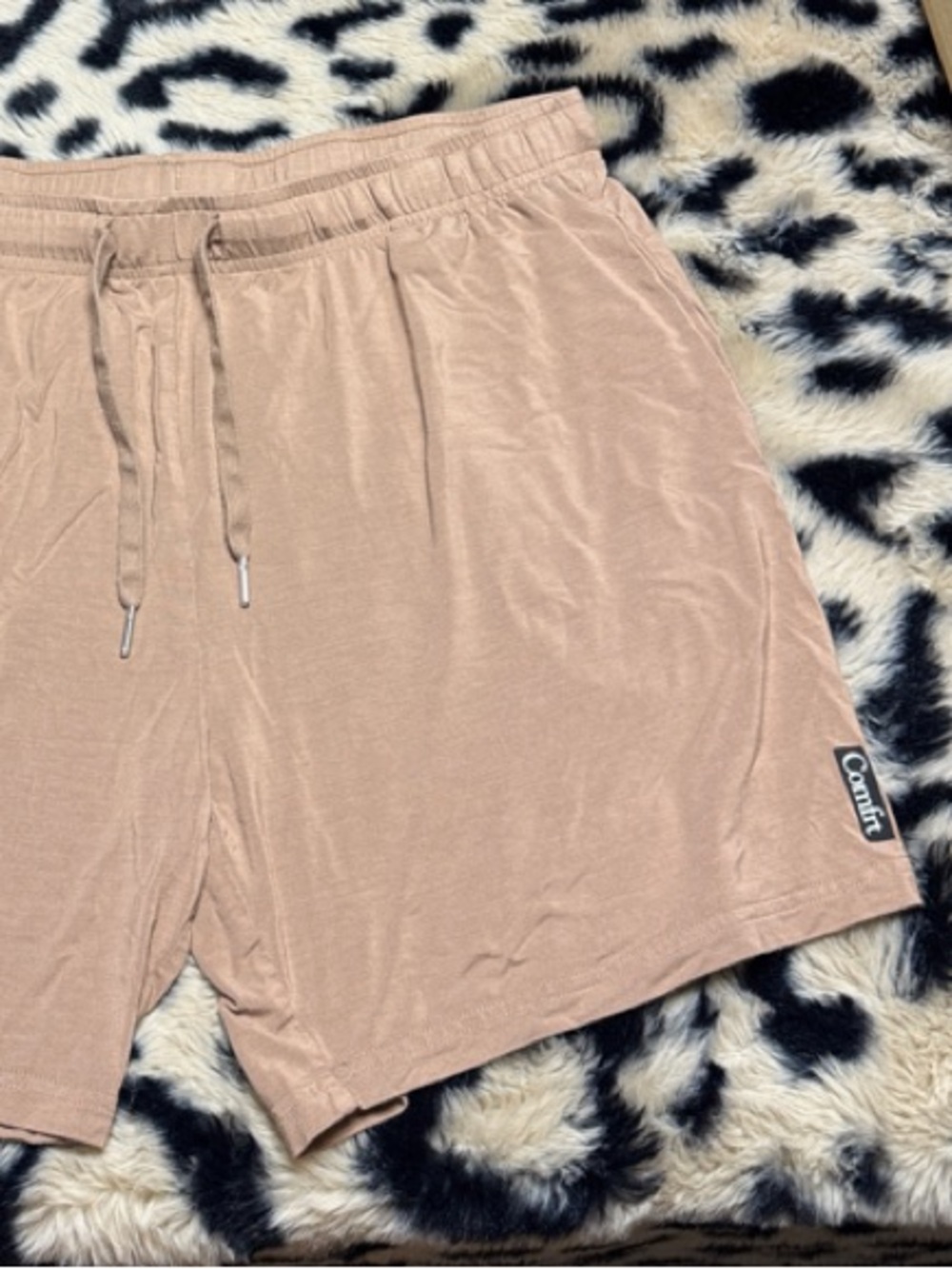 Women’s High Waist Lounge Shorts in Dusty Rose/Taupe